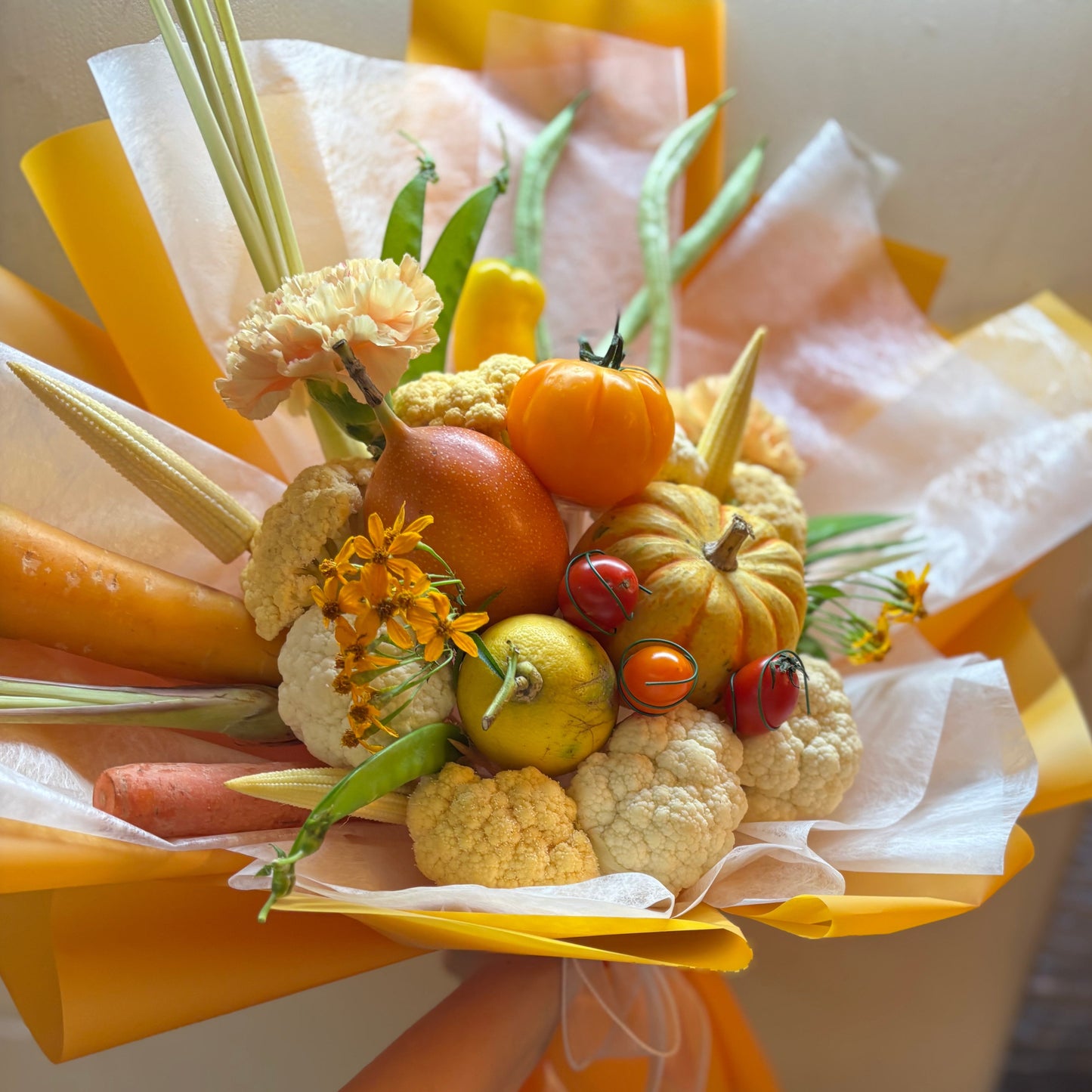 黃金金蔬菜花- 蔬菜花 |母親節禮物 母親節花 蔬菜花束 蔬菜花 蔬菜花束訂購 蔬果花束 蔬菜花束香港 水果花束香港 水果花