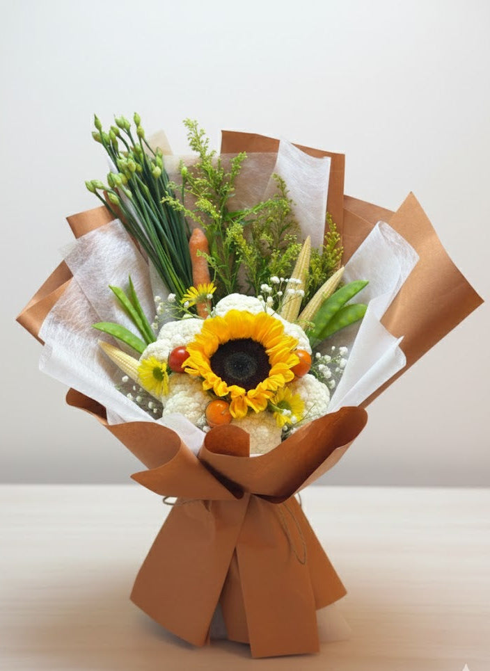 太陽花x蔬菜花 |母親節禮物 母親節花 蔬菜花束 蔬菜花 蔬菜花束訂購 蔬果花束 花束香港 水果花束香港 水果花 畢業禮物