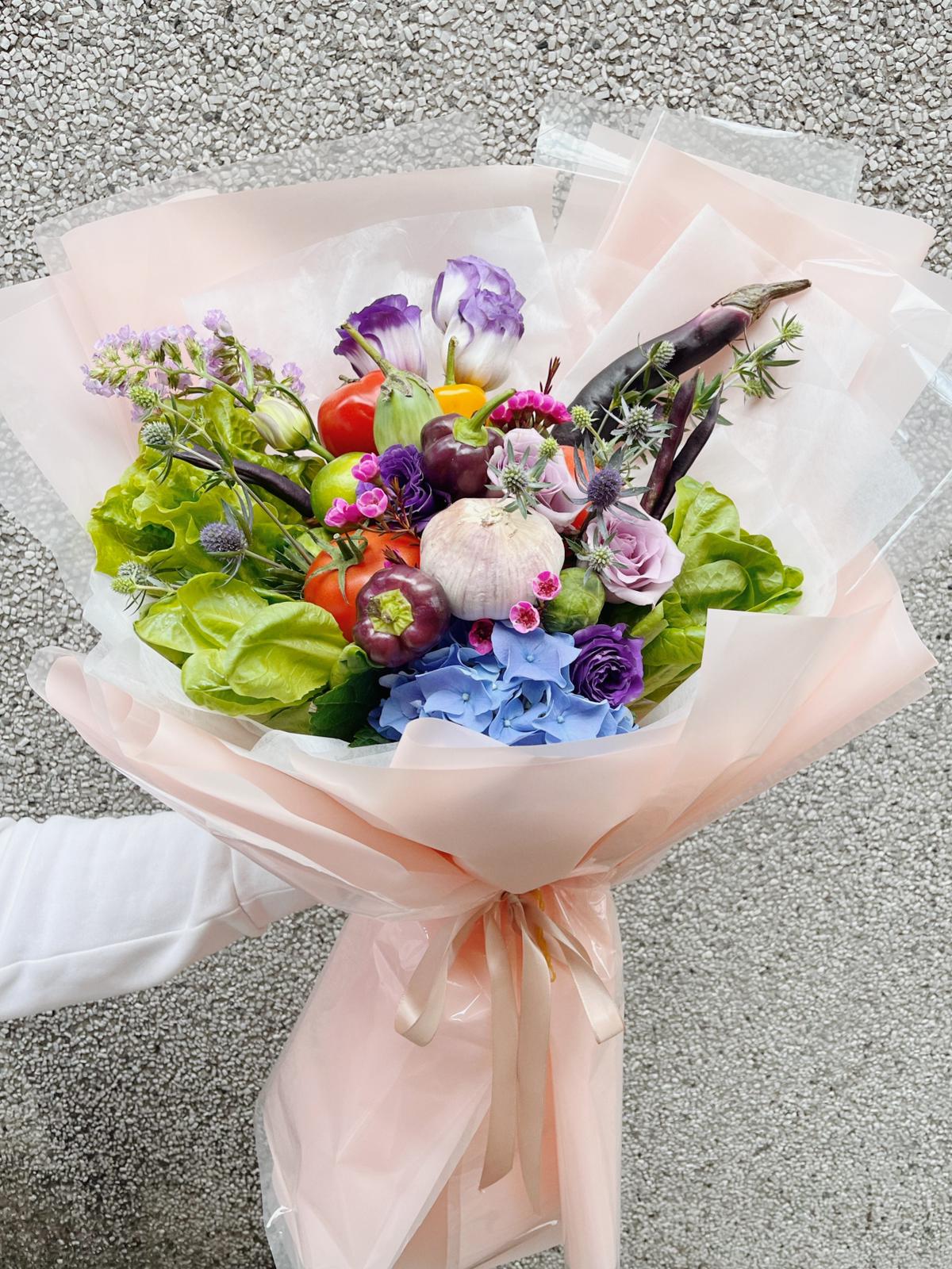 蔬菜花 - 花開紫語 02|母親節禮物 母親節花 蔬菜花束 蔬菜花 蔬菜花束訂購 蔬果花束 花束香港 水果花束香港 水果花