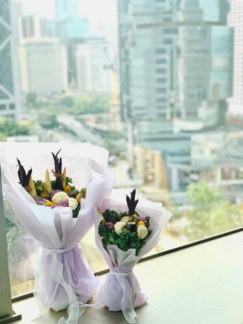 蔬菜花 - 紫藤色蔬菜花-01 |母親節禮物 母親節花 蔬菜花束 蔬菜花 蔬菜花束訂購 蔬果花束 蔬菜花束香港 水果花束香港 水果花