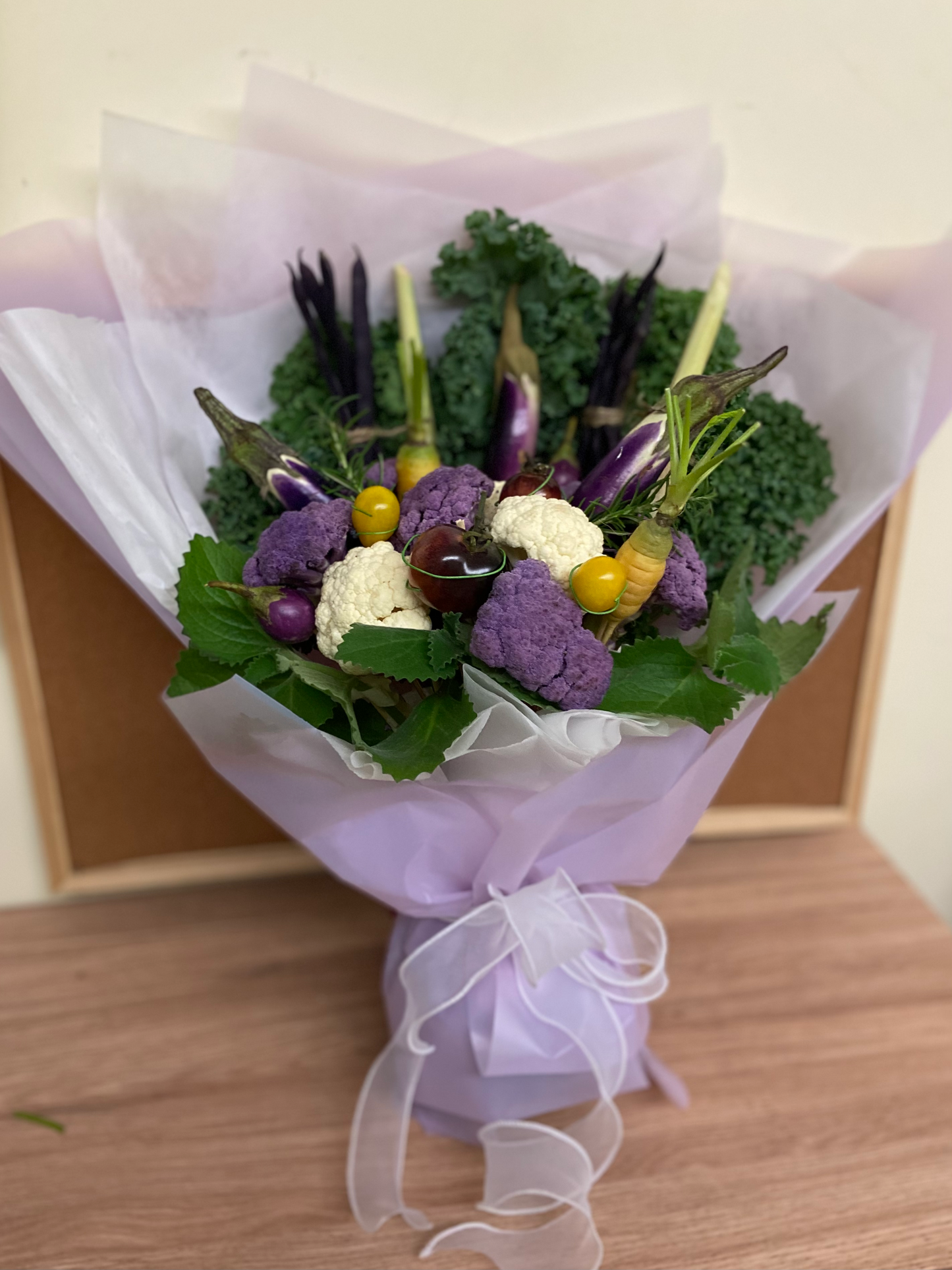 蔬菜花 - 紫藤色蔬菜花-01 |母親節禮物 母親節花 蔬菜花束 蔬菜花 蔬菜花束訂購 蔬果花束 蔬菜花束香港 水果花束香港 水果花