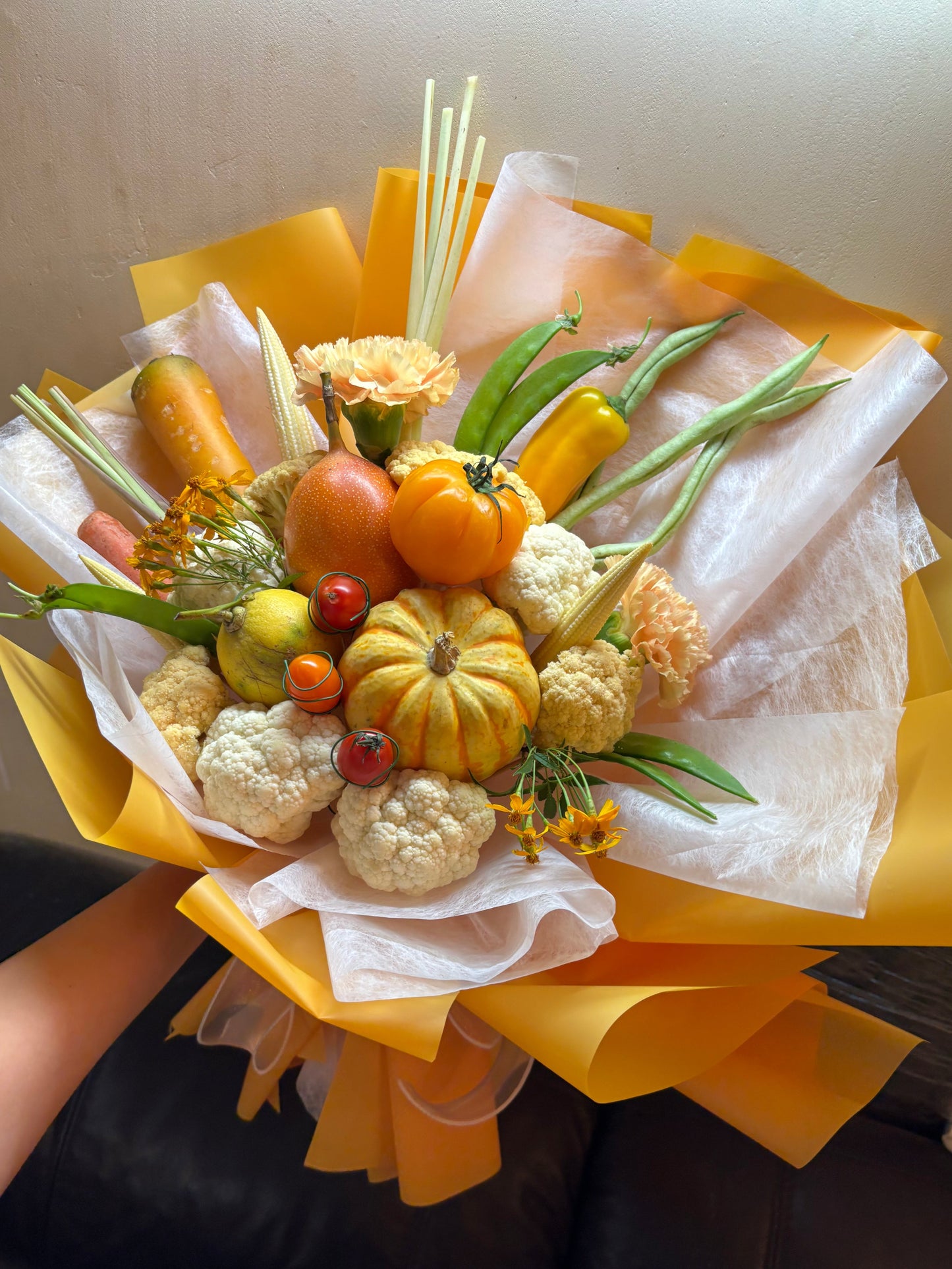 黃金金蔬菜花- 蔬菜花 ｜母親節禮物 母親節花 蔬菜花束 蔬菜花 蔬菜花束訂購 蔬果花束 蔬菜花束香港 水果花束香港 水果花