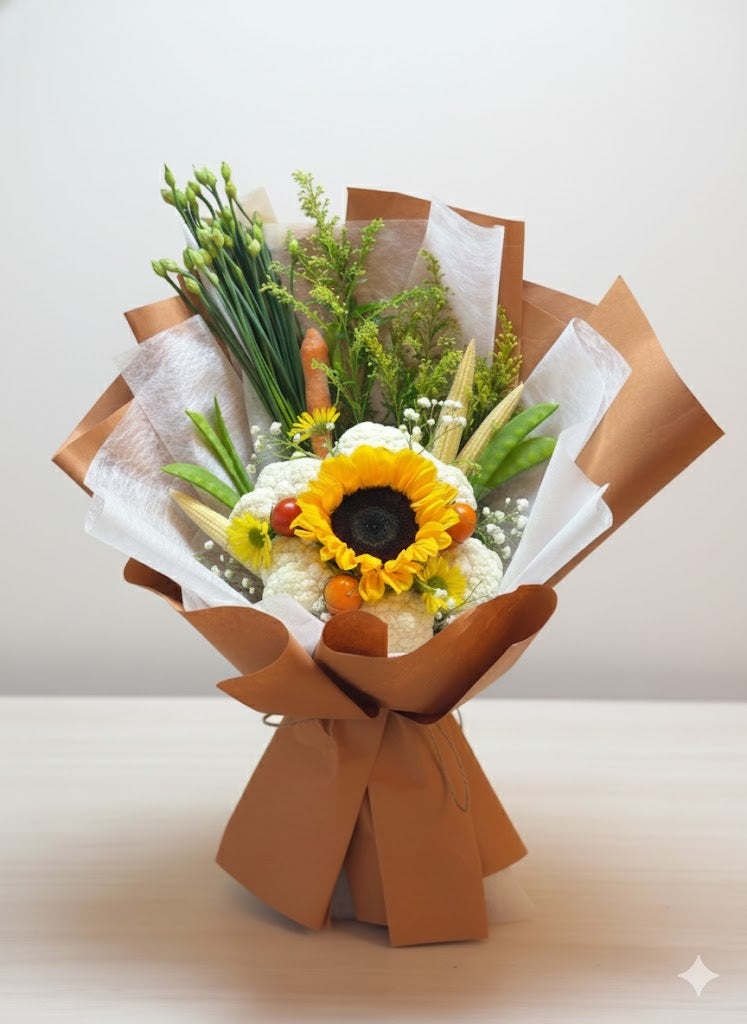 太陽花x蔬菜花 ｜母親節禮物 母親節花 蔬菜花束 蔬菜花 蔬菜花束訂購 蔬果花束 花束香港 水果花束香港 水果花 畢業禮物