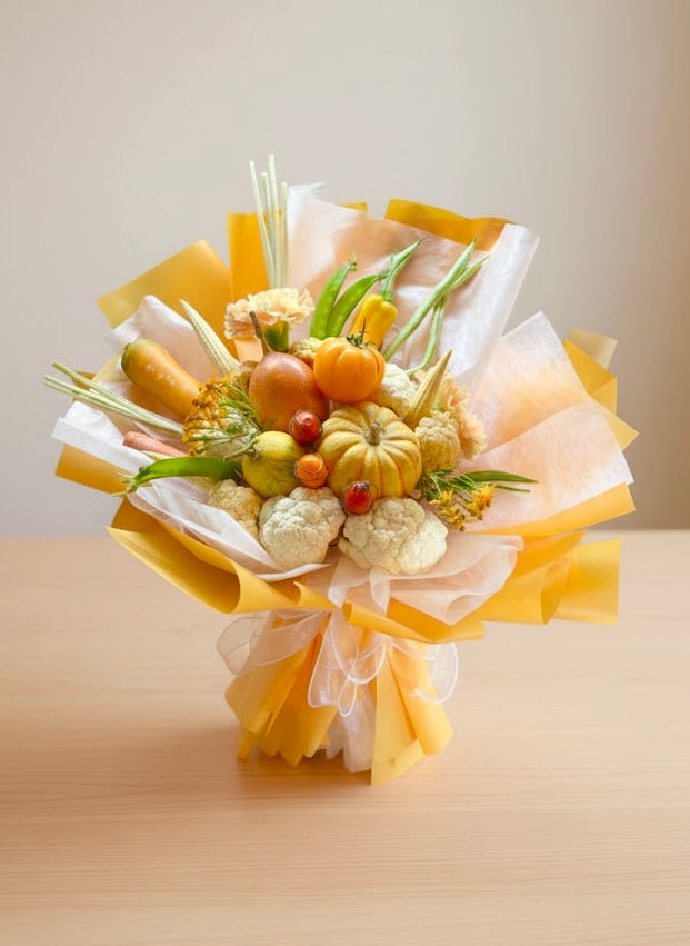 黃金金蔬菜花- 蔬菜花 ｜母親節禮物 母親節花 蔬菜花束 蔬菜花 蔬菜花束訂購 蔬果花束 蔬菜花束香港 水果花束香港 水果花
