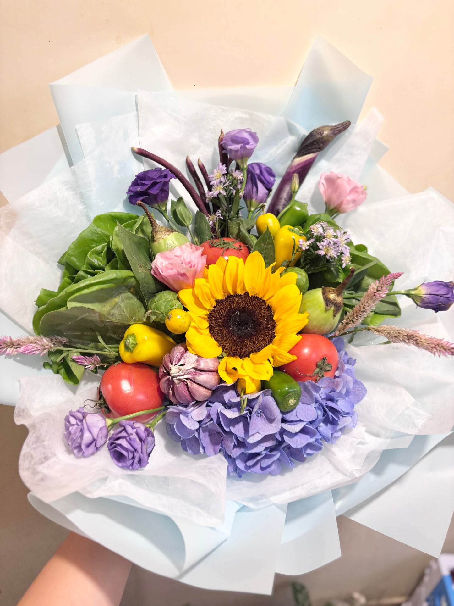 蔬菜花 - 花開x向日葵｜母親節禮物 母親節花 蔬菜花束 蔬菜花 蔬菜花束訂購 蔬果花束 花束香港 水果花束香港 水果花