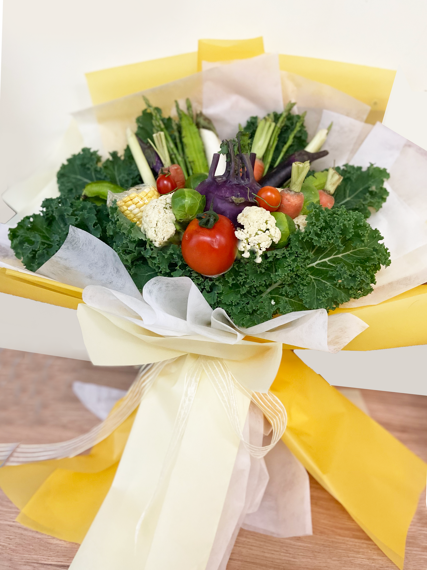 蔬菜花 - 黃彩果蔬菜花 ｜退休禮物 母親禮物 蔬菜花